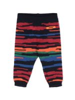 Missoni Kids pantalon en maille à imprimé graphique - Bleu