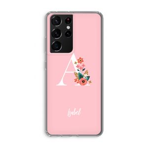 Pink Bouquet: Samsung Galaxy S21 Ultra Transparant Hoesje