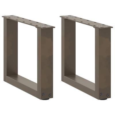 Salontafelpoten 2 st U-vormig 40x(30-31) cm staal naturel