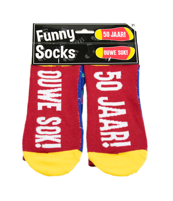 Funny socks 50 jaar