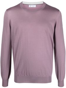 Brunello Cucinelli pull fin en laine - Violet