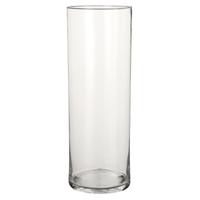 Bloemenvaas cilinder - glas - transparant - 55 cm - Voor verse of kunst bloemen en boeketten