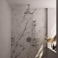 Brauer Brushed Edition Thermostatische Regendoucheset Inbouw - Hoofddouche 30 cm - 3 Weg - Handdouche Rond - Doucheslang - Geintegreerde Glijstang - Rvs