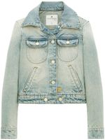 Courrèges veste en jean à effet légèrement délavé - Bleu