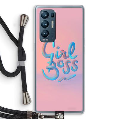 Girl boss: Oppo Find X3 Neo Transparant Hoesje met koord