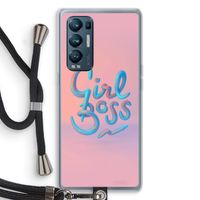 Girl boss: Oppo Find X3 Neo Transparant Hoesje met koord Girl boss: Oppo Find X3 Neo Transparant Hoesje met koord