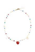 Choker met rijstkralen en bedels - MATERIAL FINISHES - U