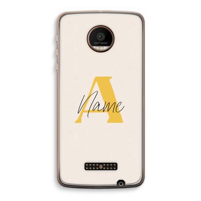 Amber Script: Motorola Moto Z Force Transparant Hoesje