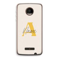 Amber Script: Motorola Moto Z Force Transparant Hoesje