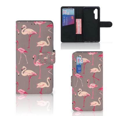 Xiaomi Mi Note 10 Lite | Telefoonhoesje | Met pasjeshouder | Flamingo