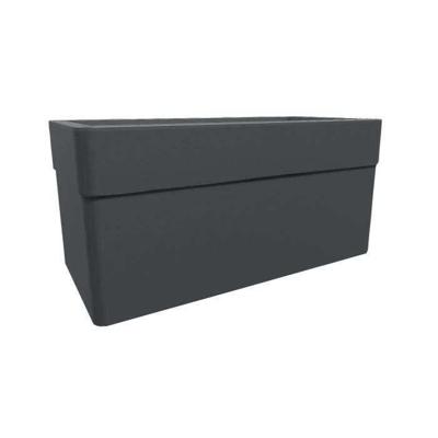 Plantenbak - CAREL - Antracietgrijs - 63 L - 78 x 39 x H.39 cm - EDA - Met wielen - Buiten of binnen