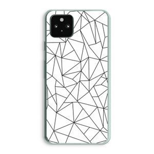 Geometrische lijnen zwart: Google Pixel 5a 5G Transparant Hoesje
