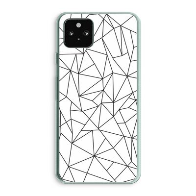 Geometrische lijnen zwart: Google Pixel 5a 5G Transparant Hoesje