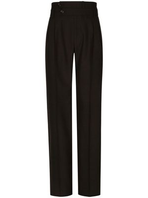 Dolce & Gabbana pantalon de costume en soie mélangée - Noir