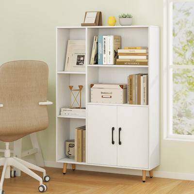 Boekenkast met Deuren en Open Vakken Vrijstaand Kantoorrek Dressoir Commode Opbergrek voor Kinderkamer Thuis en Kantoor
