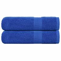 VidaXL Douchehanddoeken 2 st 70x140 cm 360 g/m² 100% katoen blauw
