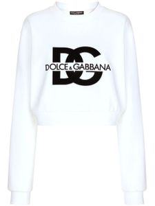 Dolce & Gabbana sweat en coton mélangé à logo imprimé - Blanc