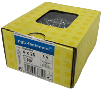 Pgb-fasteners Universele spaanplaatschroef VK-T Voldraad verzonken kop Ø4,0x25 Zn TX20 | 200 st | PGWVTV001004000253