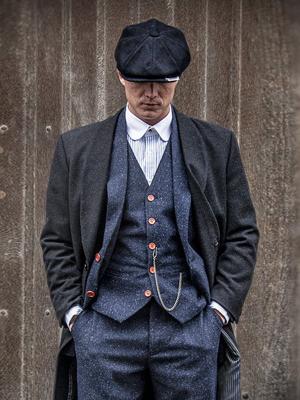 3-delig Tweed Pak Klassiek Navy Gekleurd Gespikkeld | Peaky Blinders