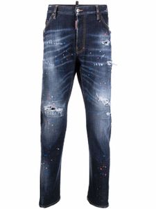 DSQUARED2 jean slim à effet usé - Bleu