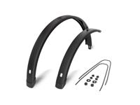Eurofender Ef spatbord set tempo square 28 inch 65mm zwart