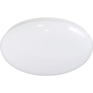 LED Plafondlamp - Aigi Dyno - Opbouw Rond 24W - Helder/Koud Wit 6500K - Dimbaar - Mat Wit - Aluminium