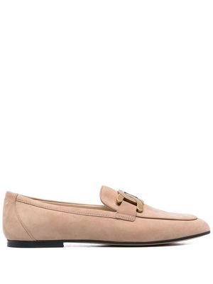 Tod's mocassins à détail de chaîne - Tons neutres