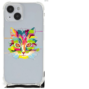 iPhone 14 Plus Stevig Bumper Hoesje Cat Color