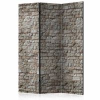 Vouwscherm - Stenen muur 135x172cm, gemonteerd geleverd (kamerscherm) dubbelzijdig geprint