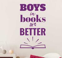 Muursticker boys in books