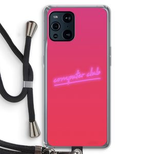 Vice Glow: Oppo Find X3 Transparant Hoesje met koord