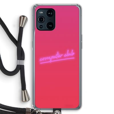 Vice Glow: Oppo Find X3 Transparant Hoesje met koord