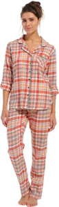 Rebelle dames pyjama Flanel - Orange