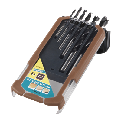 Wolfcraft Houtspiraalboorset | Ø3-10mm | 6-delig | 1 set - 7108000