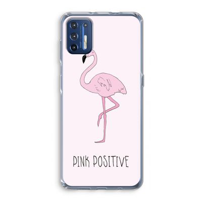 Pink positive: Motorola Moto G9 Plus Transparant Hoesje