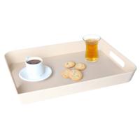 5Five - Dienblad - met handvatten - creme wit - 45 x 30 cm - Serveerblad - kunststof