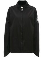 JW Anderson logo-print high-neck jacket - Noir