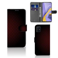 Samsung Galaxy A51 Telefoon Hoesje Geruit Rood - thumbnail