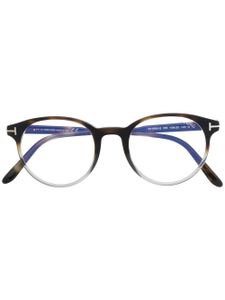 TOM FORD Eyewear lunettes de vue à monture pantos - Marron