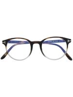 TOM FORD Eyewear lunettes de vue à monture pantos - Marron