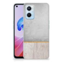 OPPO A96 | OPPO A76 | Bumper Hoesje | Wood Concrete