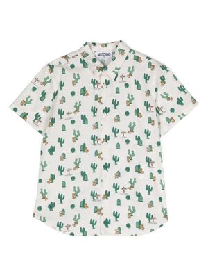 Moschino Kids chemise à imprimé cactus - Tons neutres