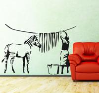 Muursticker Banksy Zebra Print