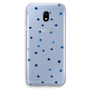 Blauwe stippen: Samsung Galaxy J3 (2017) Transparant Hoesje