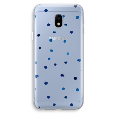 Blauwe stippen: Samsung Galaxy J3 (2017) Transparant Hoesje