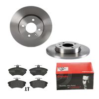 Remmenset, remschijf BREMBO, Remschijftype: Massief, Inbouwplaats: Vooras, u.a. für VW, Seat - thumbnail