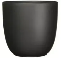Mica Decorations bloempot Tusca rond 17x16 cm zwart mat