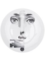 Fornasetti assiette murale Lina Cavalieri à imprimé graphique - Blanc - thumbnail