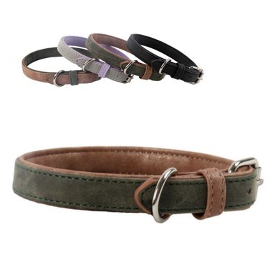 Nobleza Hondenhalsband - Suède vegan leer - 40 cm