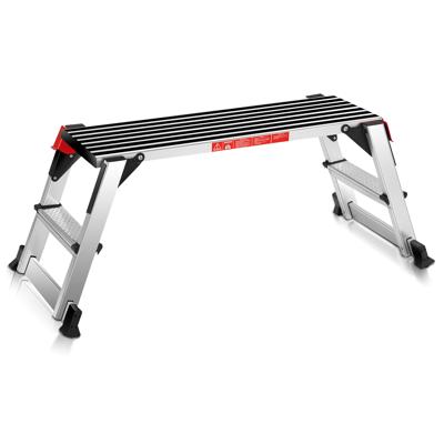 Aluminium Werkplateau Opvouwbare Werkbank met Antislip Pootdoppen Werkfase 150 kg Draagvermogen Trapladder met Veiligheidsslot
